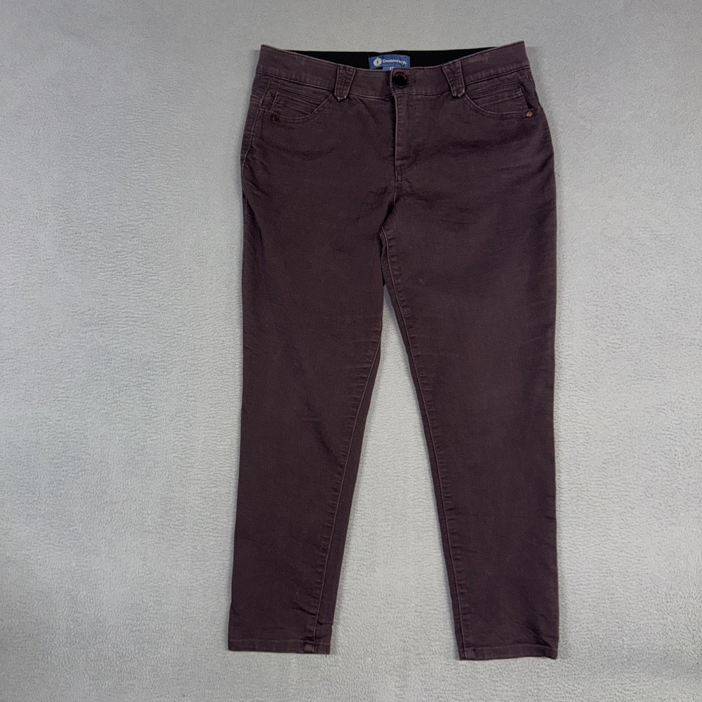 Democracy Jeans Womens 12 Dark Purple Ankle Stretch Ab Solution Cotton Blend